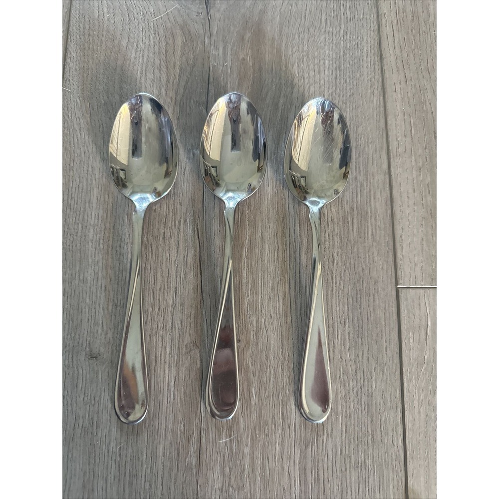 3 PCs Oneida FLIGHT RELIANCE‎ Stainless OVAL PLACE SPOONS USA Textured